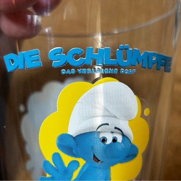 Die Schlumpfe Glasses Peyo Set of 2 German Smurf Gargamel 3.5” Glasses Cartoon - Picture 5 of 6